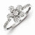Sterling Silver Diamond Flower Ring