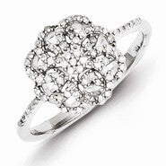 Sterling Silver Diamond Ring