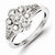 Sterling Silver Diamond Flower Ring