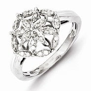 Sterling Silver Diamond Ring