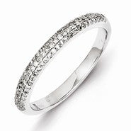 Sterling Silver Diamond Band Ring