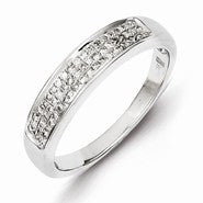 Sterling Silver Diamond Band Ring
