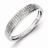 Sterling Silver Diamond Band Ring