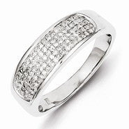 Sterling Silver Diamond Band Ring