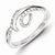 Sterling Silver w/Rhodium Plated Diamond Ring