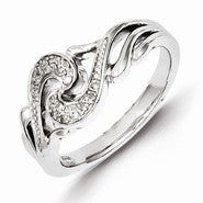 Sterling Silver Diamond Ring