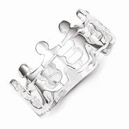 Sterling Silver Children Cut-outs Ring