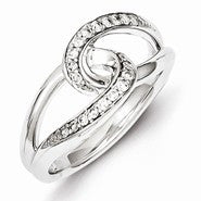 Sterling Silver & Diamond Ring