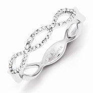 Sterling Silver Diamond Fashion Ring