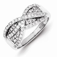Sterling Silver Diamond Ring