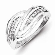 Sterling Silver Diamond Ring