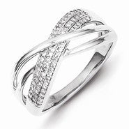 Sterling Silver Diamond Ring