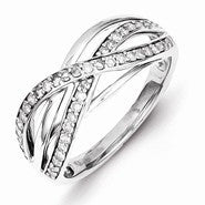 Sterling Silver Diamond Ring
