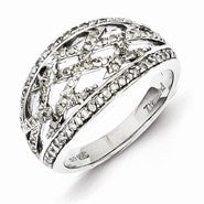 Sterling Silver Diamond Ring