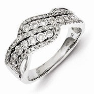 Sterling Silver Diamond Ring