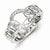 Sterling Silver & Diamond Chain Design Ring