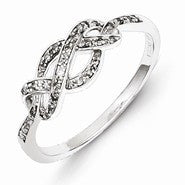 Sterling Silver Diamond Fashion Ring