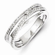 Sterling Silver Diamond Ring