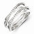 Sterling Silver Diamond Wave Ring