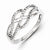 Sterling Silver Diamond Wave Ring