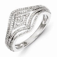 Sterling Silver Diamond Ring