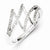 Sterling Silver Fancy Twist Diamond Ring