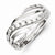 Sterling Silver Diamond Wave Ring
