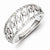 Sterling Silver Open Back Diamond Ring