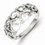 Sterling Silver w/Rhodium Plated Diamond Swirl Ring