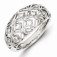 Sterling Silver & Diamond Ring