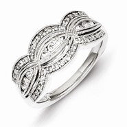 Sterling Silver & Diamond Ring