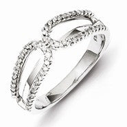 Sterling Silver Diamond Ring