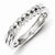 Sterling Silver Double Lined Prong Set Diamond Ring