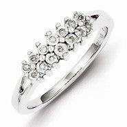 Sterling Silver Diamond Fashion Ring