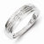 Sterling Silver Diamond Womens Wedding Band