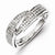 Sterling Silver Diamond Intertwine Band Ring
