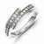 Sterling Silver Wrapped Diamond Ring