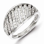 Sterling Silver Diamond Ring