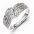 Sterling Silver Multi Lined Diamond Ring