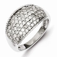 Sterling Silver Diamond Ring