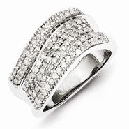Sterling Silver Diamond Ring