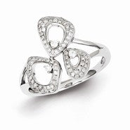 Sterling Silver Diamond Ring