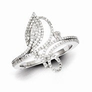 Sterling Silver Diamond Ring
