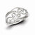 Sterling Silver w/Rhodium Plated Diamond Swirl Ring
