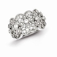 Sterling Silver Diamond Ring