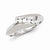 Sterling Silver w/Rhodium Plated Satin & Polished Diamond Men's Ring