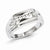 Sterling Silver w/Rhodium Plated Diamond Men's Ring