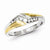Sterling Silver with 10k Gold Diamond Men's Ring