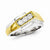 Sterling Silver with 10k Gold Diamond Men's Ring