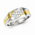 Sterling Silver with 10k Gold Diamond Men's Ring